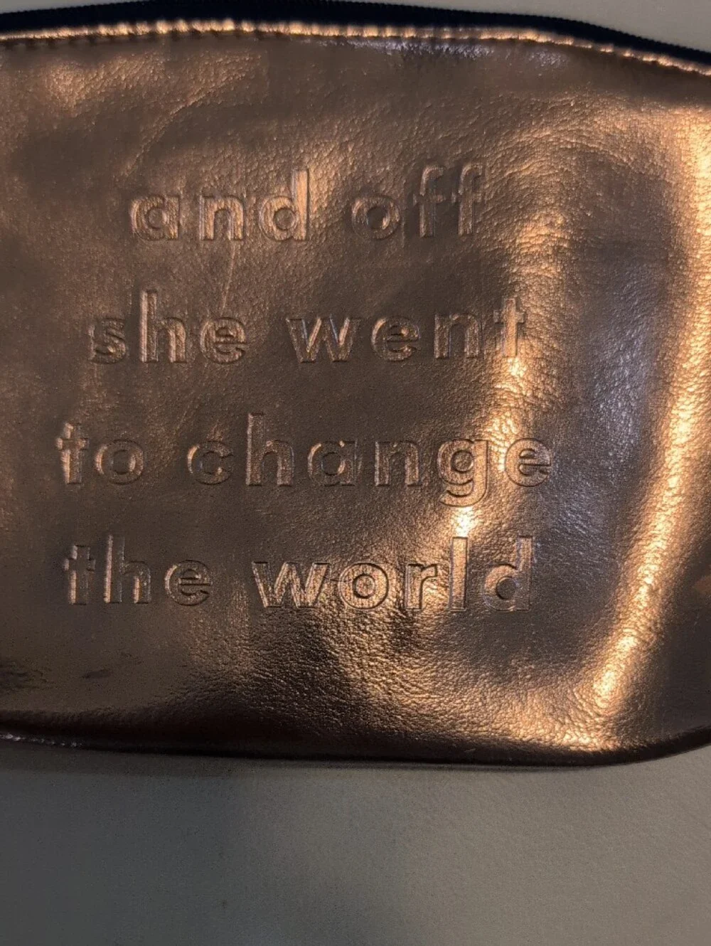 Ipsy- Rose Gold Metallic Cosmetic Pouch